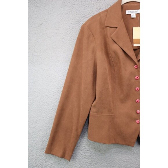 Coldwater Creek Moleskin Jacket-Pink Buttons-Size 12-New w/Tags - Picture 3 of 12